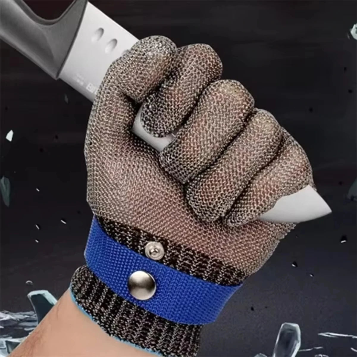 Stainless Steel Gloves Anti-cut Safety Cut Resistant Hand Protective Metal Meat Mesh Glove for Butcher Wire Knife Proof Stab - Action Outdoors Kiwi