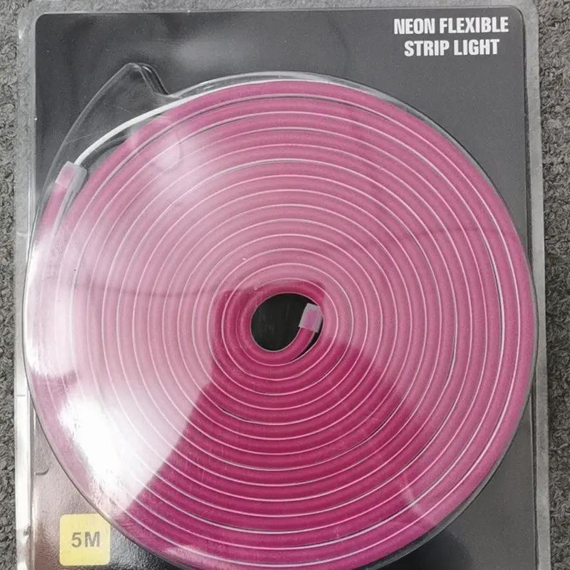 5M Pink DC 12V Flex LED Strip Neon Rope Light Silicone Sign Decor by salelink.co.nz