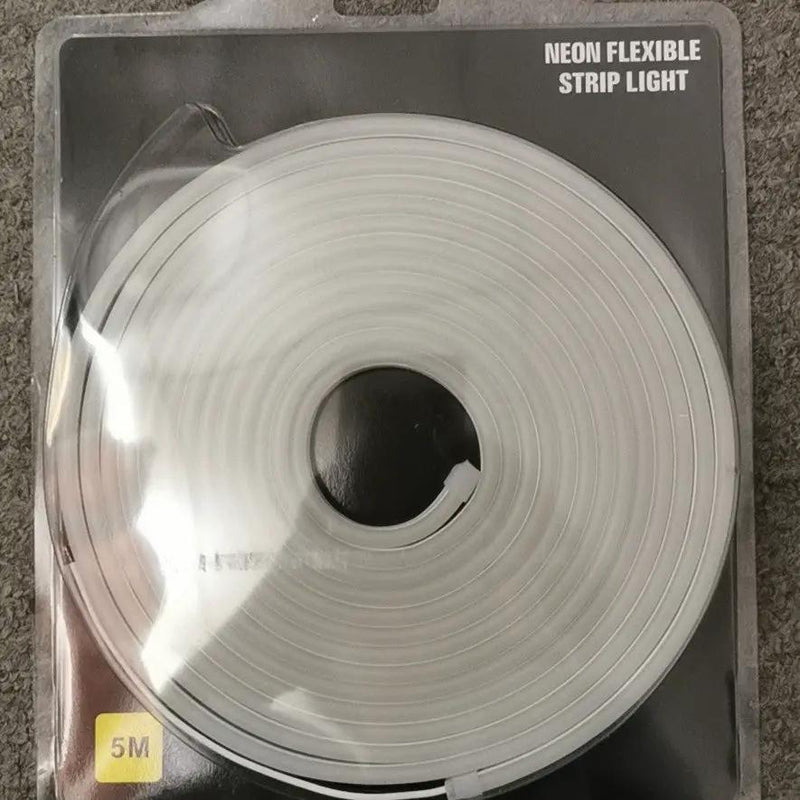 5M White DC 12V Flex LED Strip Neon Rope Light Silicone by salelink.co.nz