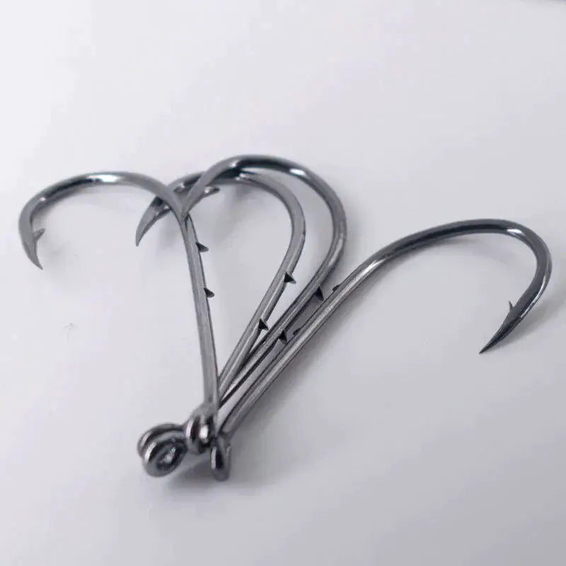 50pcs Double-backed 5/0 High Carbon Fishing Hooks by NZ Diver