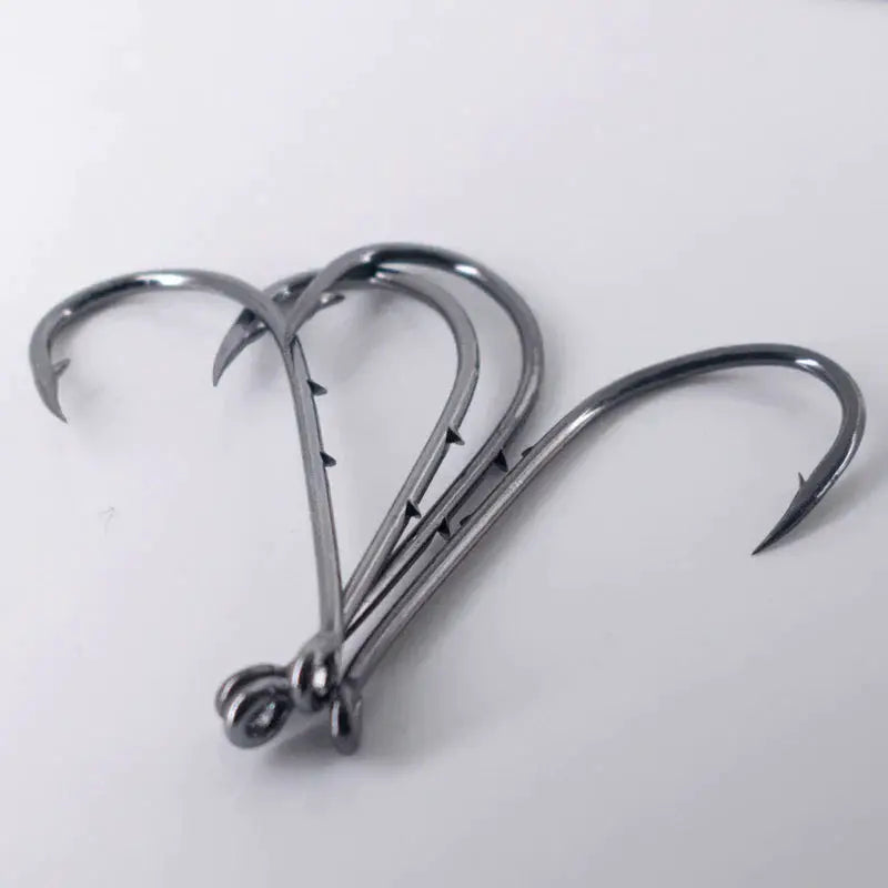 50pcs Double-backed 6/0 High Carbon Fishing Hooks by NZ Diver