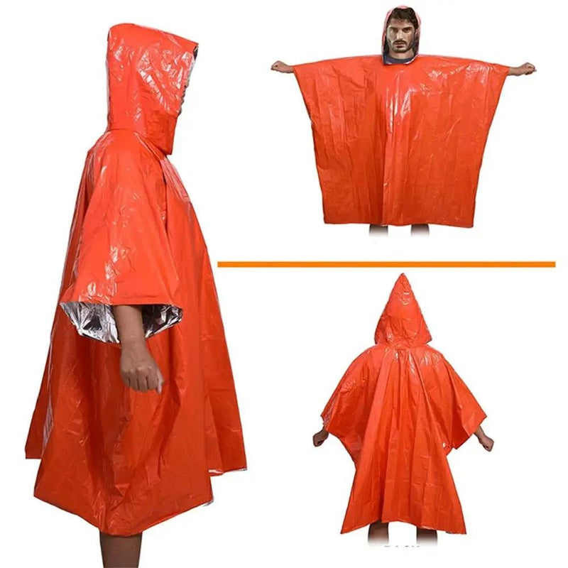 Ecotrek Emergency Thermal Blanket & Raincoat – Compact, Waterproof LCK7011 by ECOTREK