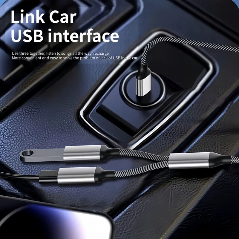 USB Male to Dual USB Female Adapter by salelink.co.nz