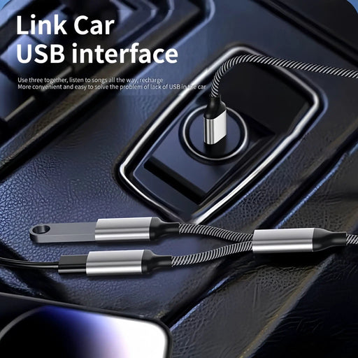USB Male to Dual USB Female Adapter by salelink.co.nz