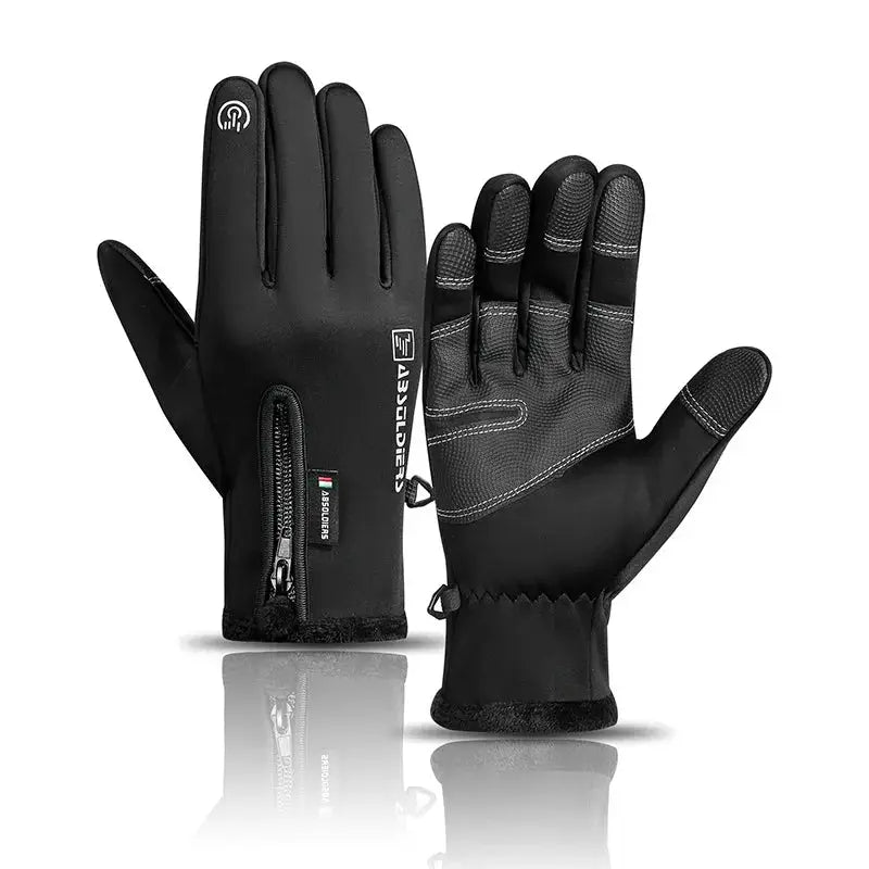 Desers Waterproof Winter Fishing Gloves With Two Finger Flip Conductive Tips Unisex Waterproof Winter Fishing Gloves Conductive Tips