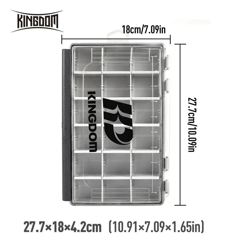 Desers Kingdom Fishing Tackle Box Two Sizes Multifunction with Removable Dividers Kingdom Fishing Tackle Box With Removable Dividers