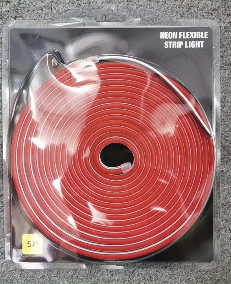 5M Red Modern DC 12V Flex LED Strip Neon Rope Light Silicone Indoor/Outdoor Sign Decor by salelink.co.nz