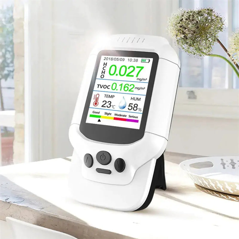 Professional Air Quality Monitor for PM2.5 and HCHO - Digital Formaldehyde Detector with LCD Display by Mead's Supply & Equipment Outfitters limited