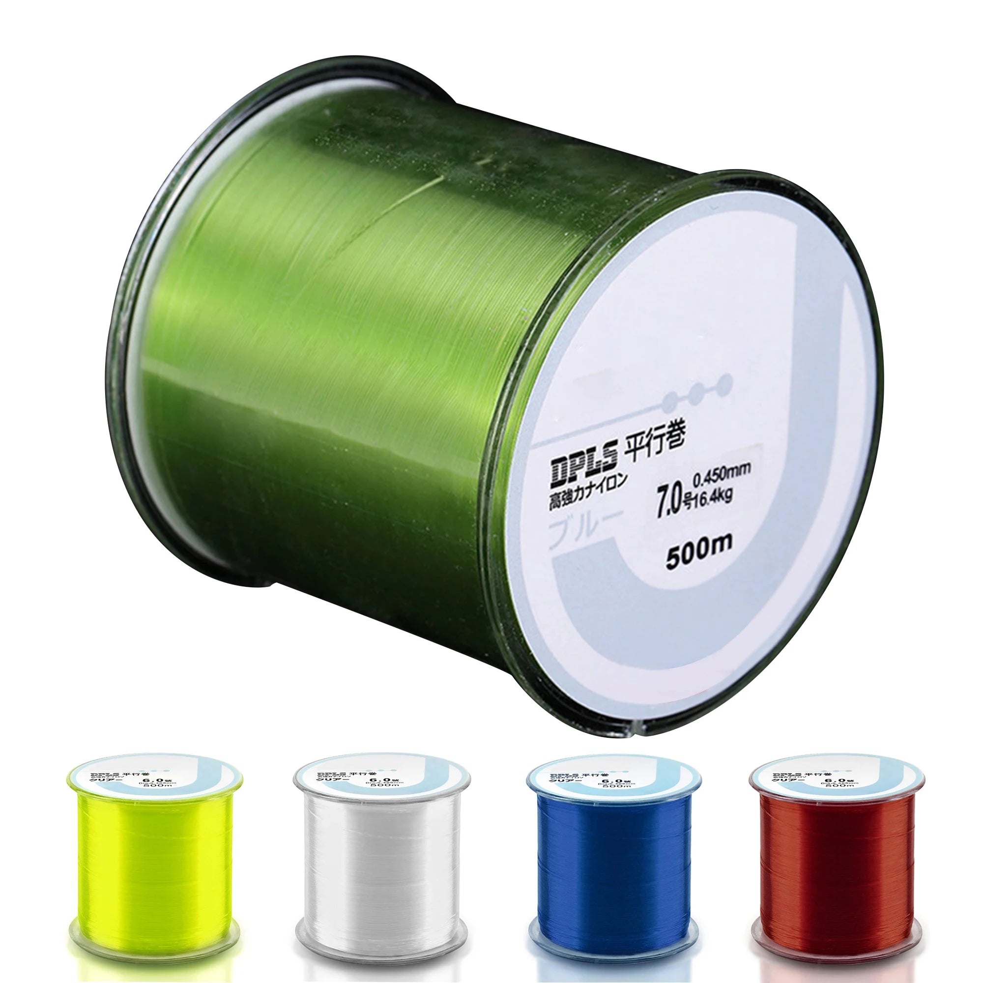 500m  Nylon Fishing Line Super Strong 2LB - 40LB 5 Colors Japan Monofilament Main Line Fishing Line Accessories - Action Outdoors Kiwi