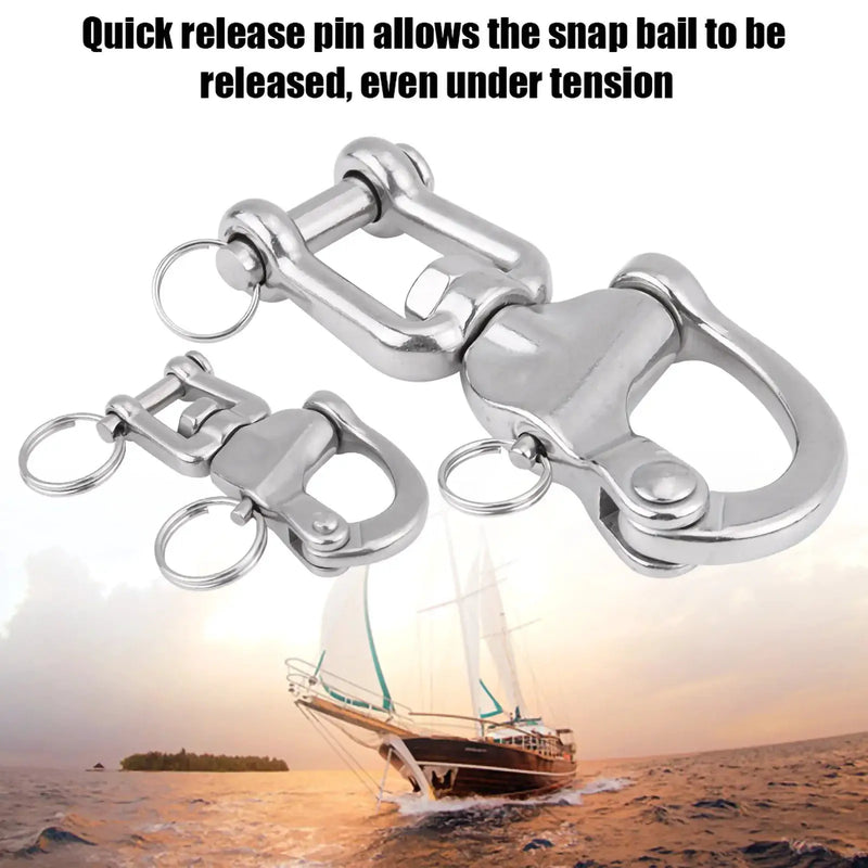 Action Outdoors Limited 316 Stainless Steel Jaw Swivel Snap Shackle For Sailboat Spinnaker Halyard 316 Stainless Jaw Swivel Snap Shackle For Spinnaker