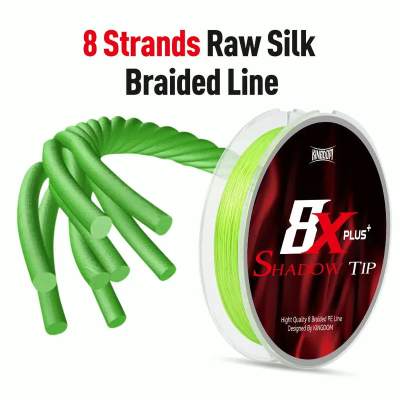 Desers Kingdom 8 Strands Shadow Tip Braided PE Line for Sea Fishing 150m 300m Green Kingdom 8 Strands Shadow Tip Braided PE Line 150m