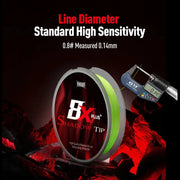 Desers Kingdom 8 Strands Shadow Tip Braided PE Line for Sea Fishing 150m 300m Green Kingdom 8 Strands Shadow Tip Braided PE Line 150m