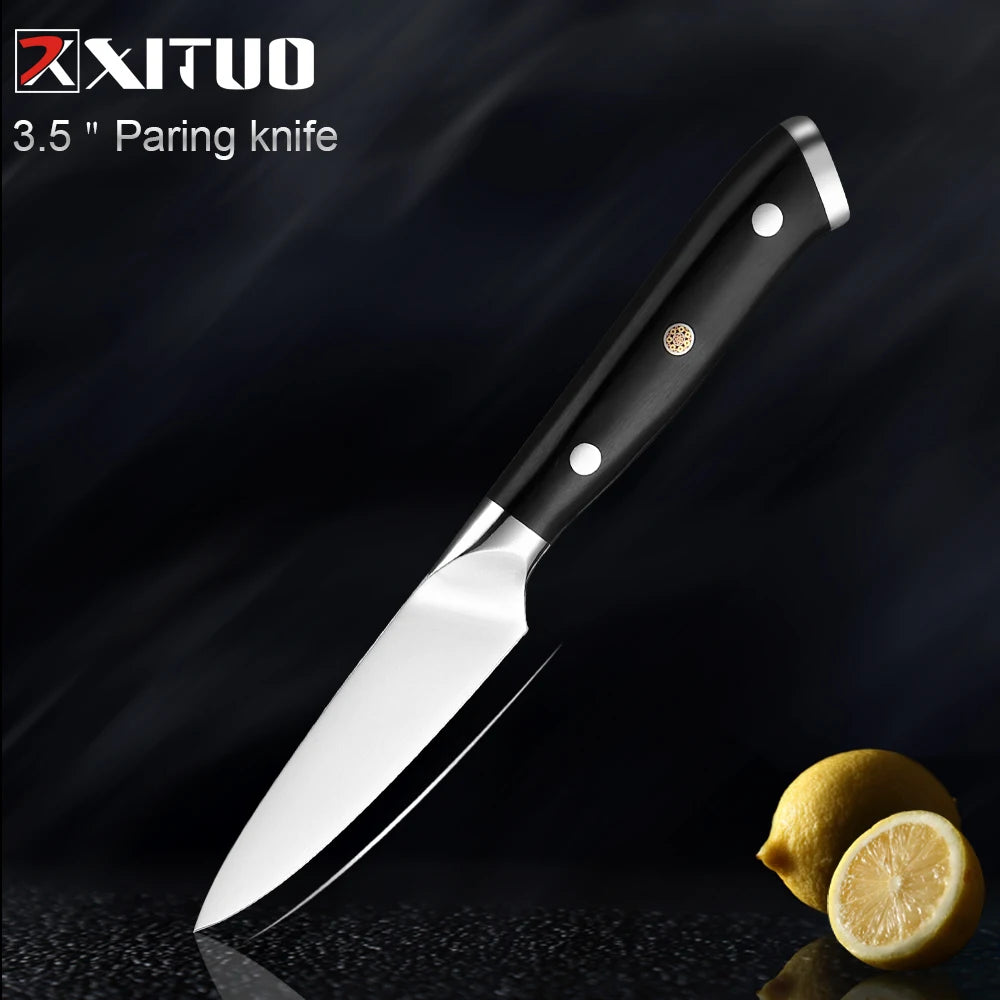 XITUO German Stainless Steel Kitchen Knife 1-7PCS Chef Knife Sharp Santoku Knife Cleaver Paring Knives Boning knife Cooking Tool - Action Outdoors Kiwi