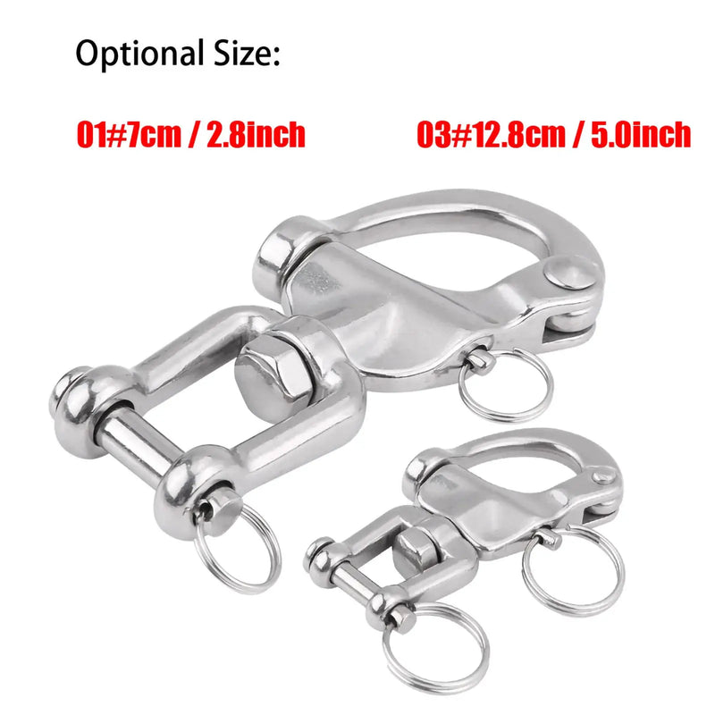 Action Outdoors Limited 316 Stainless Steel Jaw Swivel Snap Shackle For Sailboat Spinnaker Halyard 316 Stainless Jaw Swivel Snap Shackle For Spinnaker
