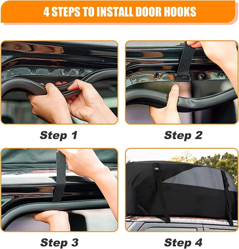160x110x45CM Soft-Shell Vehicle Rooftop Cargo Carrier Bag by salelink.co.nz