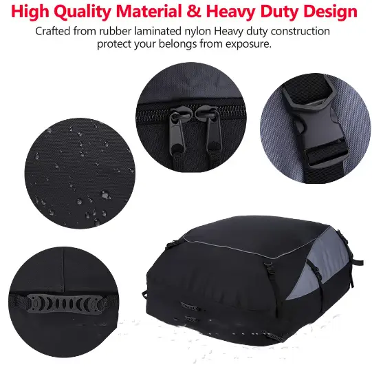160x110x45CM Soft-Shell Vehicle Rooftop Cargo Carrier Bag by salelink.co.nz