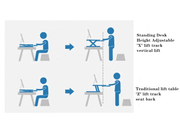 Laptop PC Monitor Computer Height Adjustable Table Standing Desk by salelink.co.nz