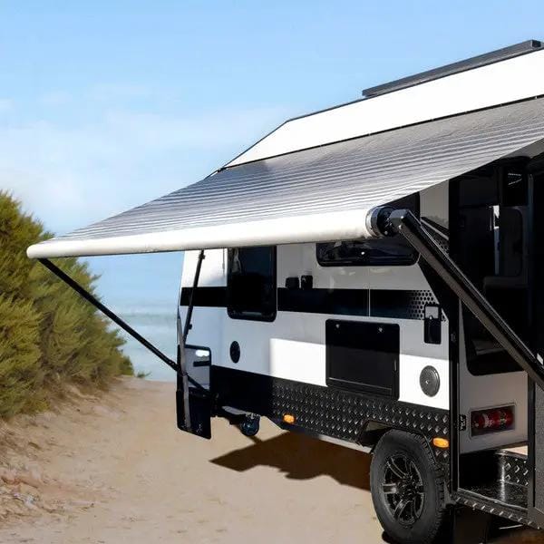 Aussie Traveller Sunburst Eclipse Roll Out awnings 17' - White – view 2