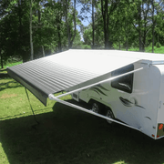 Aussie Traveller Sunburst Eclipse Roll Out Awning Full Frameset - White – view 2