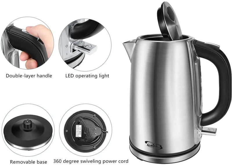 Electric Kettle 1.7 Litre by salelink.co.nz