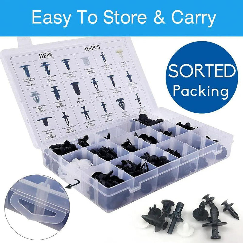 415pcs Car Body Push Retainer Pin Rivet Trim Plastic Clips by salelink.co.nz
