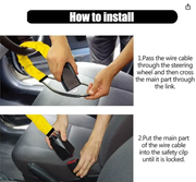 Steering Wheel Lock Seat Belt Lock Universal Anti Theft Car Device Yellow by salelink.co.nz