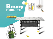 Portable Folding Table Tea Picnic Camping Barbecue Square Table 120X55X68 by dealonline.co.nz