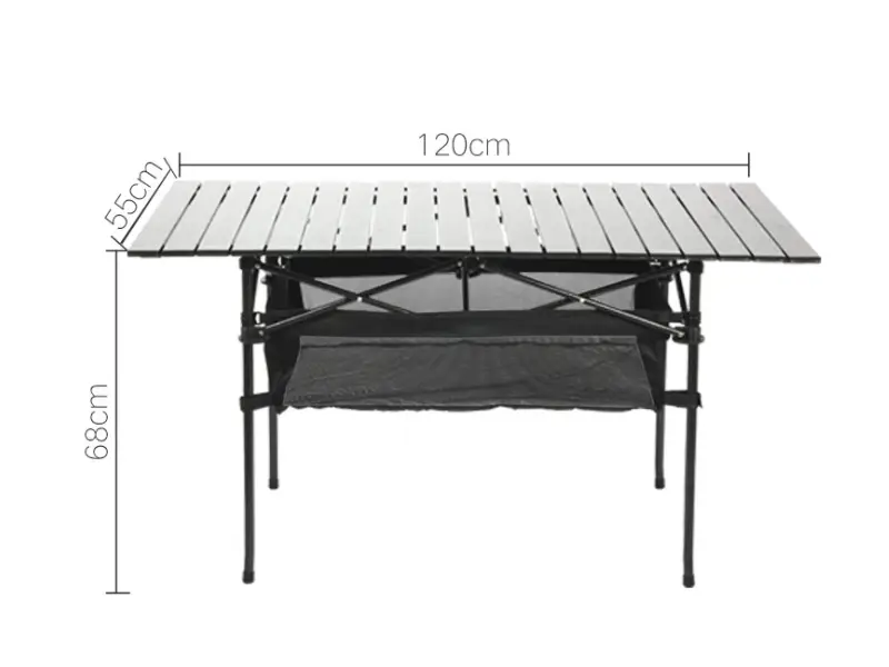 Portable Folding Table Tea Picnic Camping Barbecue Square Table 120X55X68 by dealonline.co.nz