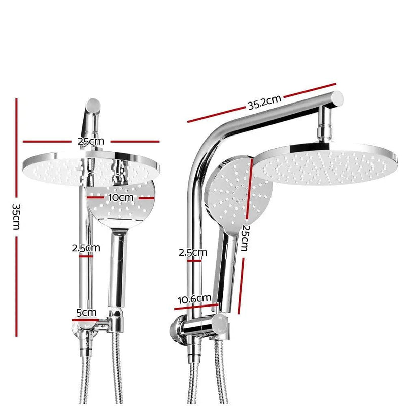 SportZone.co.nz Furniture > Bathroom > Shower Heads & Screens Cefito 9'' Rain Shower Head Set Handheld Round High Pressure Chrome Cefito 9'' Rain Shower Head Set Handheld Round High Pressure Chrome