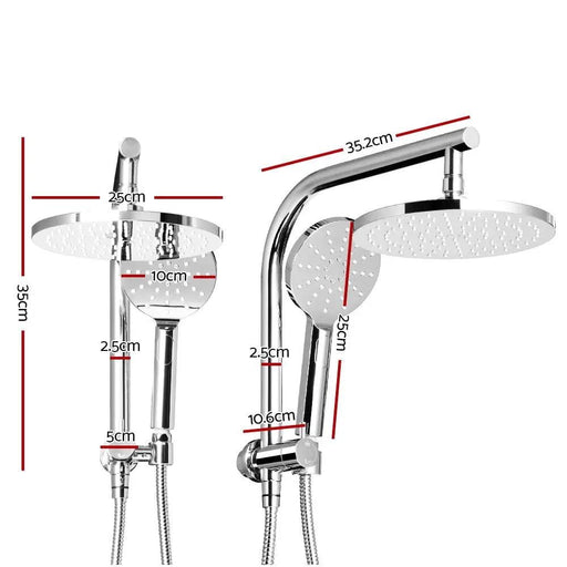 SportZone.co.nz Furniture > Bathroom > Shower Heads & Screens Cefito 9'' Rain Shower Head Set Handheld Round High Pressure Chrome Cefito 9'' Rain Shower Head Set Handheld Round High Pressure Chrome