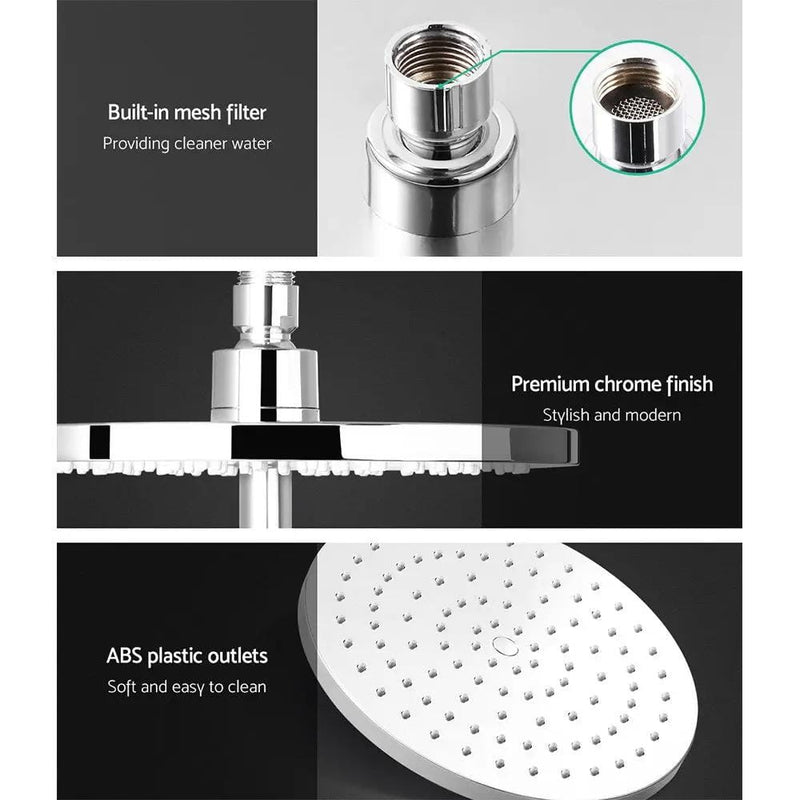 SportZone.co.nz Furniture > Bathroom > Shower Heads & Screens Cefito 9'' Rain Shower Head Set Handheld Round High Pressure Chrome Cefito 9'' Rain Shower Head Set Handheld Round High Pressure Chrome