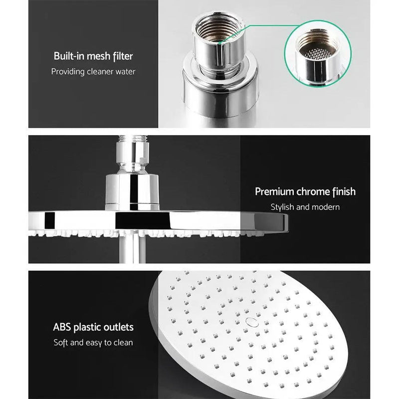SportZone.co.nz Home & Garden > Bathroom Accessories Cefito 9'' Rain Shower Head Set Handheld Round High Pressure Twins Tap Chome Cefito 9'' Rain Shower Head Set Handheld Round High Pressure Twins Tap Chome