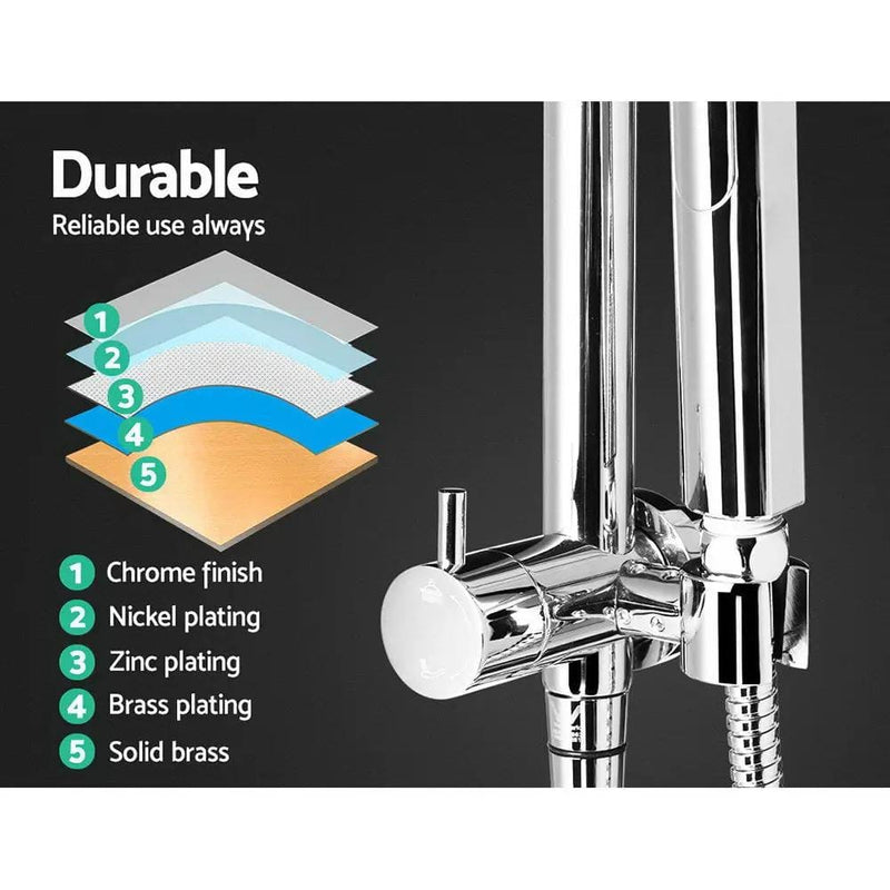 SportZone.co.nz Home & Garden > Bathroom Accessories Cefito 9'' Rain Shower Head Set Handheld Round High Pressure Twins Tap Chome Cefito 9'' Rain Shower Head Set Handheld Round High Pressure Twins Tap Chome