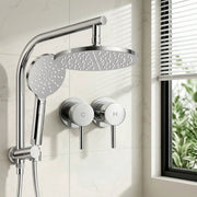 SportZone.co.nz Furniture > Bathroom > Shower Heads & Screens Cefito 9'' Rain Shower Head Set Handheld Round High Pressure Twins Tap Chrome Cefito 9'' Rain Shower Head Set Handheld Round High Pressure Twins Tap Chrome