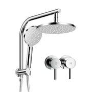 SportZone.co.nz Furniture > Bathroom > Shower Heads & Screens Cefito 9'' Rain Shower Head Set Handheld Round High Pressure Twins Tap Chrome Cefito 9'' Rain Shower Head Set Handheld Round High Pressure Twins Tap Chrome