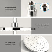 SportZone.co.nz Furniture > Bathroom > Shower Heads & Screens Cefito 9'' Rain Shower Head Set Handheld Round High Pressure Twins Tap Chrome Cefito 9'' Rain Shower Head Set Handheld Round High Pressure Twins Tap Chrome
