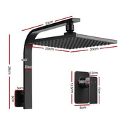 SportZone.co.nz Home & Garden > Bathroom Accessories > Shower Accessories Cefito 8'' Rain Shower Head Wall Arm Square High Pressure Mixer Tap Black Cefito 8'' Rain Shower Head Wall Arm Square High Pressure Mixer Tap Black