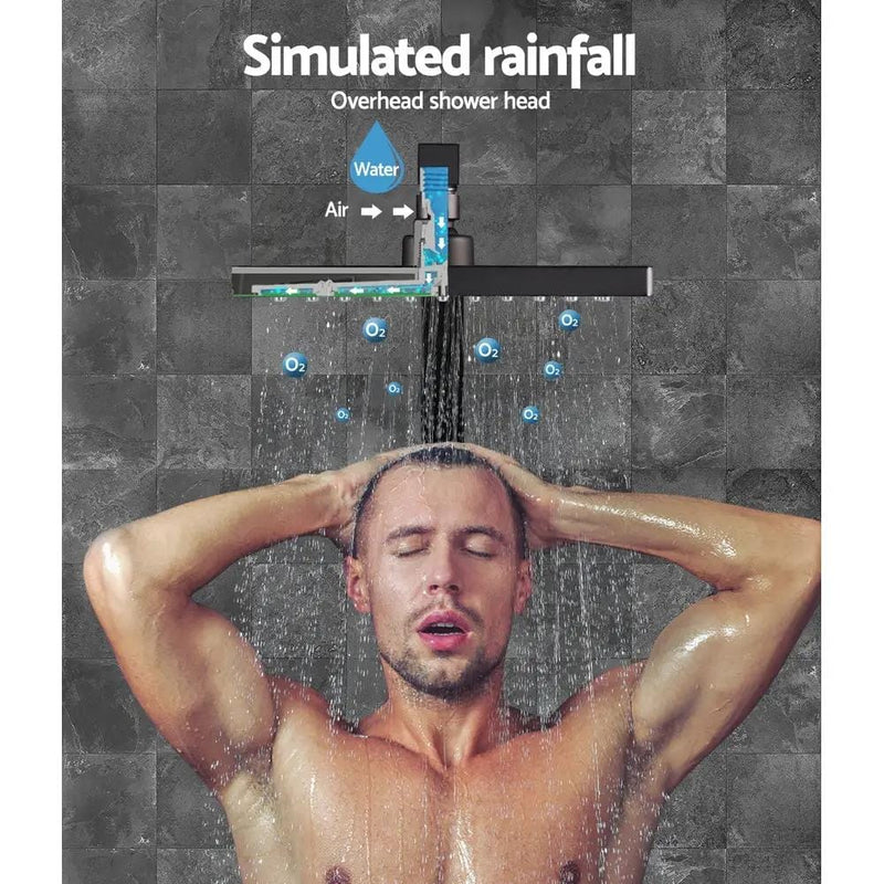 SportZone.co.nz Home & Garden > Bathroom Accessories > Shower Accessories Cefito 8'' Rain Shower Head Wall Arm Square High Pressure Mixer Tap Black Cefito 8'' Rain Shower Head Wall Arm Square High Pressure Mixer Tap Black