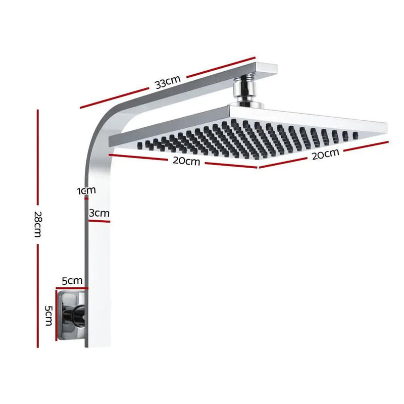 SportZone.co.nz Home & Garden > Bathroom Accessories Cefito 8'' Rain Shower Head Wall Arm Square High Pressure Chrome Cefito 8'' Rain Shower Head Wall Arm Square High Pressure Chrome