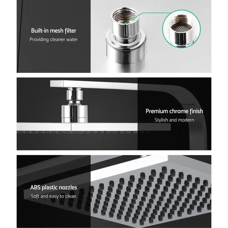 SportZone.co.nz Home & Garden > Bathroom Accessories Cefito 8'' Rain Shower Head Wall Arm Square High Pressure Chrome Cefito 8'' Rain Shower Head Wall Arm Square High Pressure Chrome