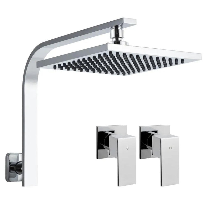 SportZone.co.nz Home & Garden > Bathroom Accessories Cefito 8'' Rain Shower Head Wall Arm Square High Pressure Twins Tap Chrome Cefito 8'' Rain Shower Head Wall Arm Square High Pressure Twins Tap Chrome