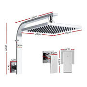 SportZone.co.nz Home & Garden > Bathroom Accessories Cefito 8'' Rain Shower Head Wall Arm Square High Pressure Twins Tap Chrome Cefito 8'' Rain Shower Head Wall Arm Square High Pressure Twins Tap Chrome