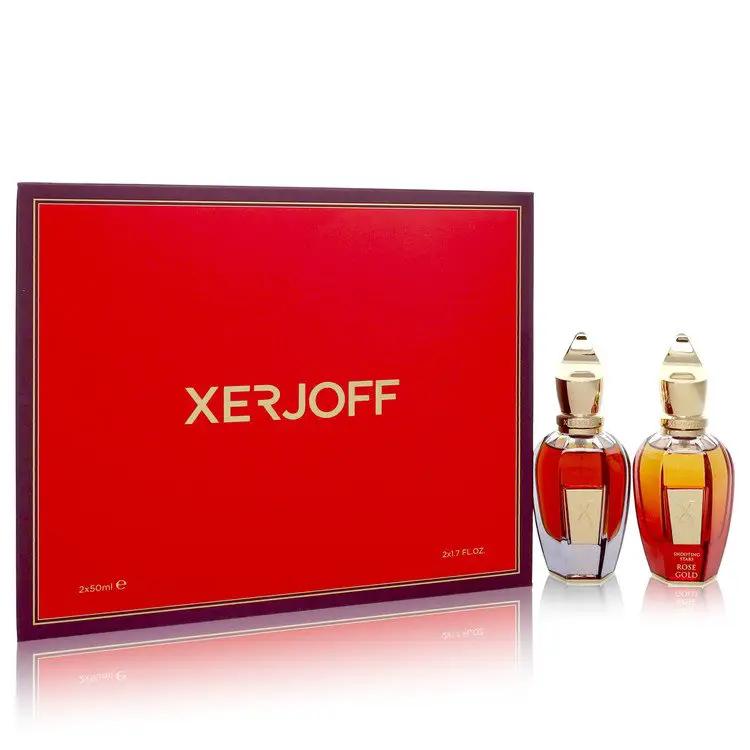 Shooting Stars Amber Gold & Rose Gold Gift Set - 1.7 oz EDP in Amber Gold + 1.7 oz EDP in Rose Gold by Xerjoff -- by Brands HD