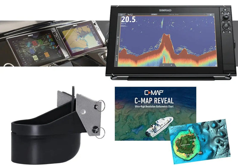 CMAP Marine Navigation Simrad NSS Evo3S 16 Inch Display With TM 275LH W And CMAP Reveal NZ Maps Simrad NSS Evo3S 16" + TM-275LH-W + Cmap Reveal