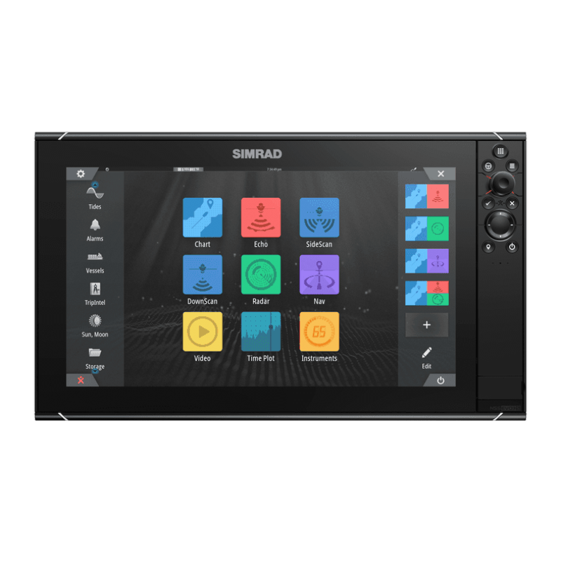 CMAP Marine Navigation Simrad NSS Evo3S 16 Inch Display With TM 275LH W And CMAP Reveal NZ Maps Simrad NSS Evo3S 16" + TM-275LH-W + Cmap Reveal