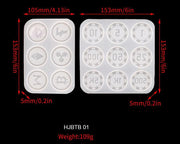 Bitcoin Commemorative Coin Crystal Resin Moulds 2 Pcs, Epoxy Silicone Mould for Making Virtual Currency Art Collection Coin DIY Casting Jewelry by Resin Art NZ