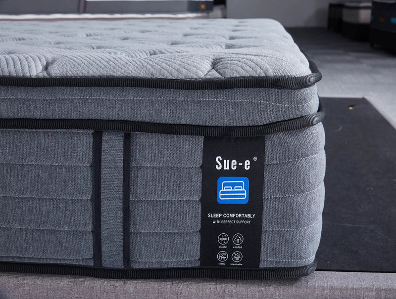'Comfortably' 7 zones pocket spring mattress with memory foam Double Size by sue-e furniture