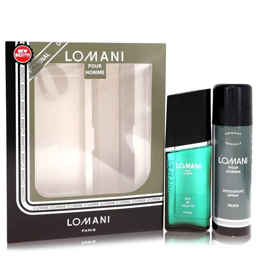 Lomani Gift Set - 3.4 oz Eau De Toilette Spray + 6.7 oz Deodorant Spray by Lomani -- by Brands HD