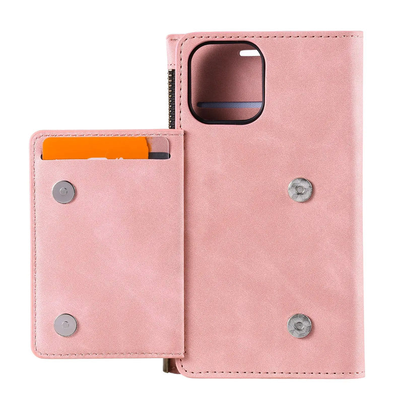 iPhone 13 Mini Case Wallet - Pink by salelink.co.nz