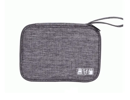 2 Layer Waterproof USB Cable Charging Storage Bag Phone Pad Zip Organiser by dealonline.co.nz